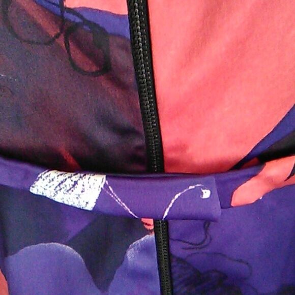 NWT T Tahari Red and Purple Dressy Dress - Picture 6 of 13